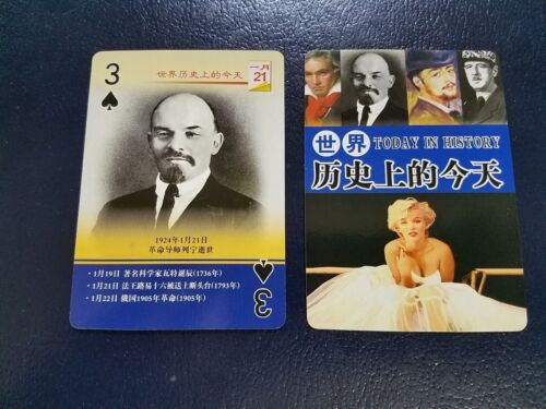 Vladimir Lenin Chairman of the Council of People's Today In History Playing Card - Photo 1/1
