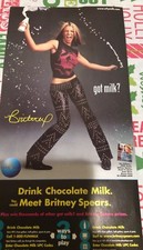 (20) BRITNEY SPEARS GOT MILK OOPS I DID IT AGAIN DOUBLE SIDED POSTER 2000