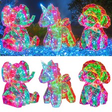 Holografische RGB LED Lichter Musik interaktives Nachtlicht Mondstrahl Tier Figur