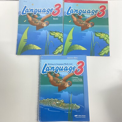 Abeka Language 3rd Grade Tests Test Keys Answer Key Lot