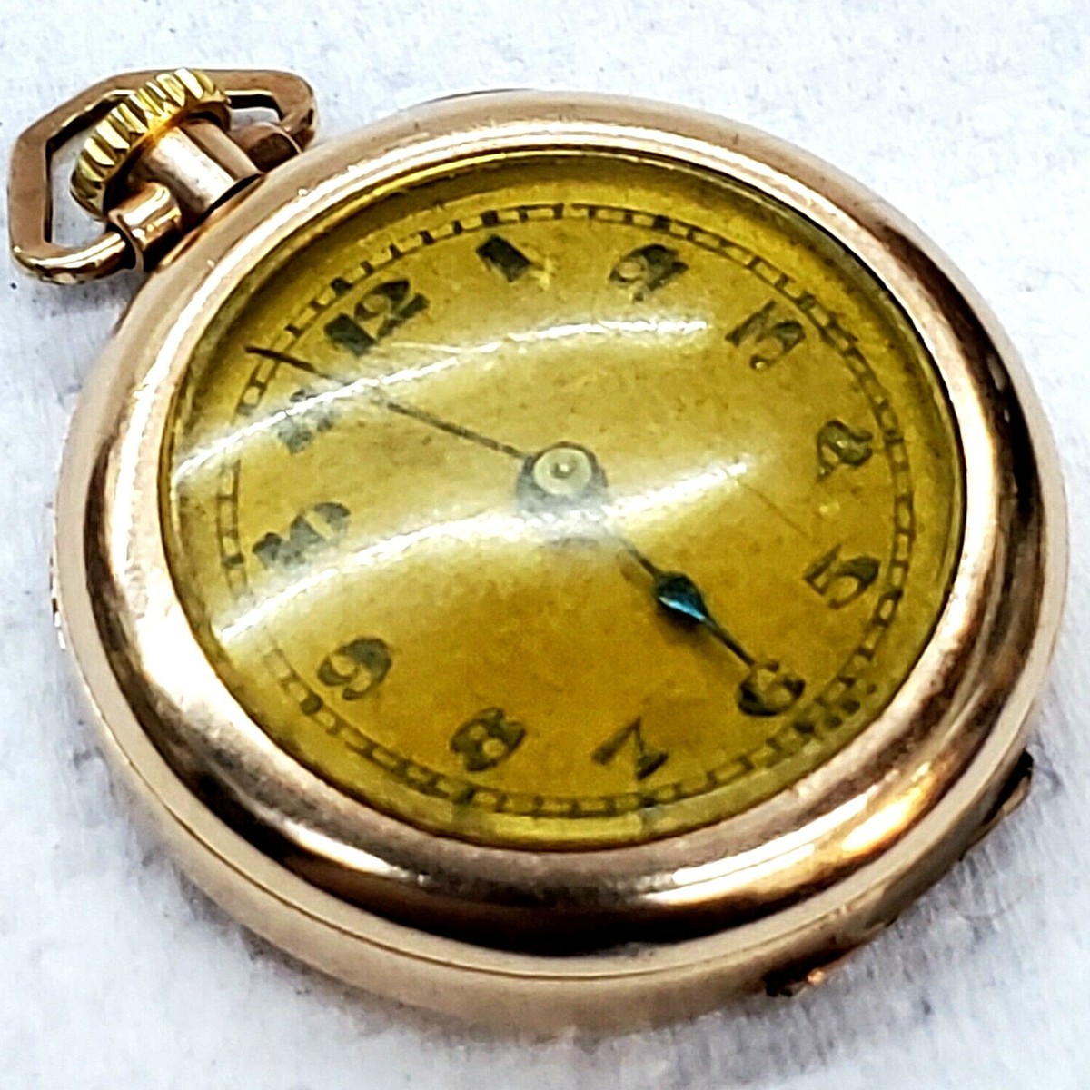 Linden wood Ladies Pocket Watch.  Vintage. Gold-Filled Antique Lady Waltham Full Hunter Pocket Watch 0S  main image 2