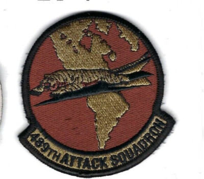 PATCH USAF 489TH ATTACK SQUADRON            B2-1