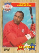 Dave Parker 1987 Topps All Star #600 Cincinnati Reds MLB HOF Baseball Card