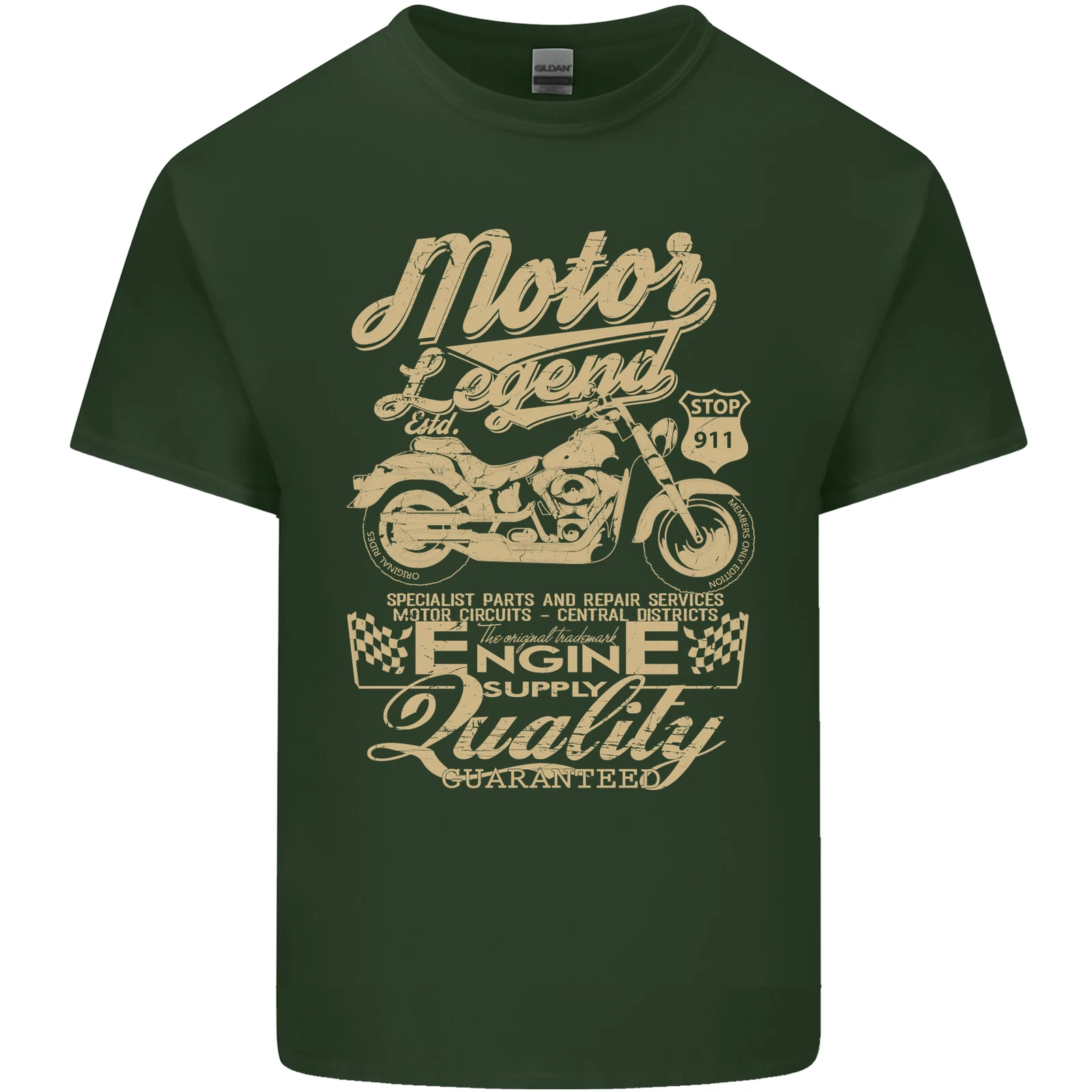 Motor Legend Biker Motorcycle T-Shirt for Men Light