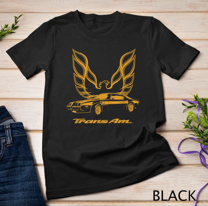 T-Shirt Unisex Firebird Trans Am Muscle Car Classic American Car Vintage T-Shirt