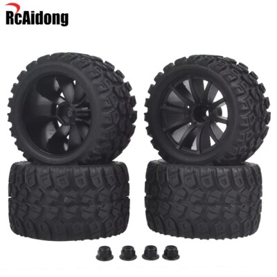 RcAidong Gummireifen Radreifen Mit Schaum Für Traxxas 1/16 E-Revo VXL RC Truck