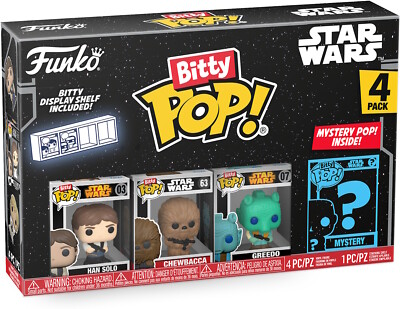 レア限定品含む　スターウォーズ　funko pop 4点 Star Wars - Han Solo Chewbacca Greedo 4er Pack - Bitty Pop! Funko