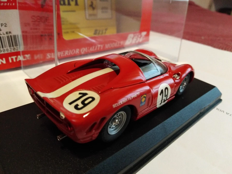 BEST MODEL 1:43 FERRARI 365 P2 MAIRESSE/MULLER LE MANS 1966 NUOVO CON BOX - Immagine 3 di 4