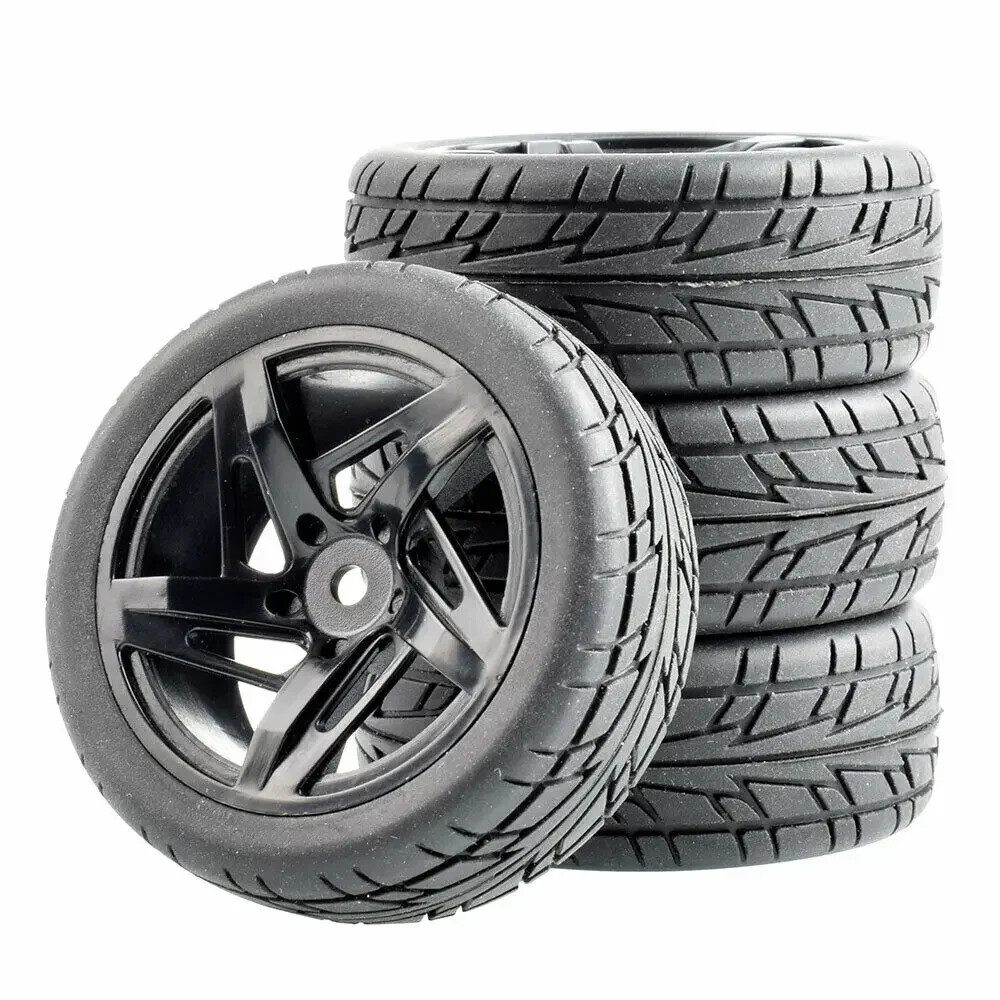 1/10 On road Rc Car Wheels Tires Set For Traxxas Nitro 4tec 4-tec 2.0 HSP Tamiya