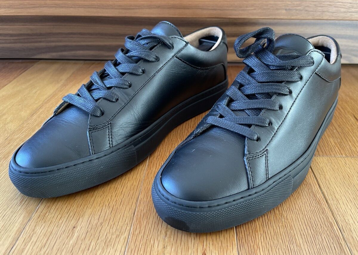 $295 AUTH KOIO CAPRI MEN LEATHER SNEAKER NERO ALL-BLACK $295 AUTH KOIO CAPRI MEN LEATHER SNEAKER NERO ALL-BLACK