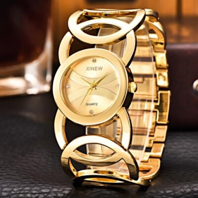 XINEW Stainless Steel Band Analog Quartz Fashion Bracelet Wrist Watch