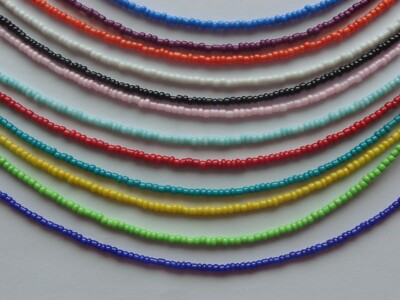 COLORFUL GLASS SEED BEADS BEADED EYEGLASS CHAIN HOLDER LOBSTER CLASPS  - Main Image
