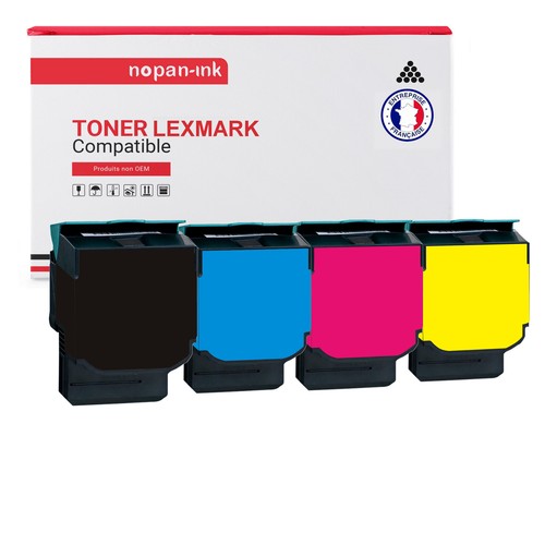 NOPAN-INK - x5 Toners - 43459332 (Noir x2 + Couleur) Compatible OKI