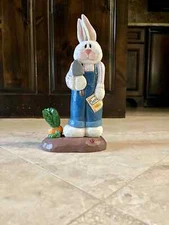 Gardener Bunny Figure By Midwest of Cannon Falls Used 11.5in Tall