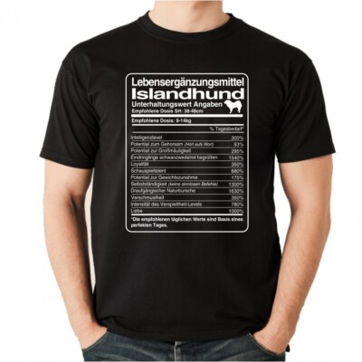 T-Shirt Unisex DOSIS ISLANDHUND Lebensergänzungsmittel by Siviwonder Männer Hund