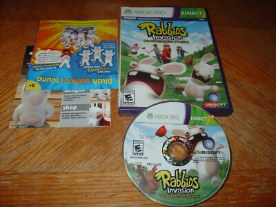 Rabbids Invasion (Xbox 360, 2011) Complete CIB Fast Ship Disc Perfect