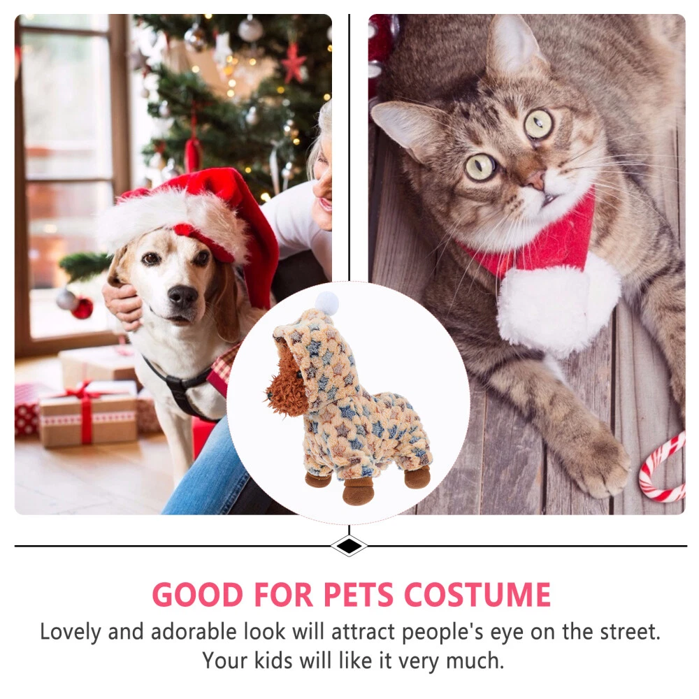 VETEMENTS Abbigliamento Peluche Animali Domestici Costumi Cane Caldo Felpa con Cappuccio Abbigliamento