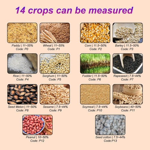 16.45" Grain Moisture Tester with 9" Metal Probe for 14 Grains Wheat Corn Peanut - Picture 6 of 9