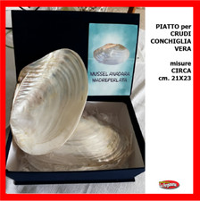 Servizio PIATTI piatto CONCHIGLIA PER ANTIPASTI CRUDI E CRUDITÀ set 6 pz.