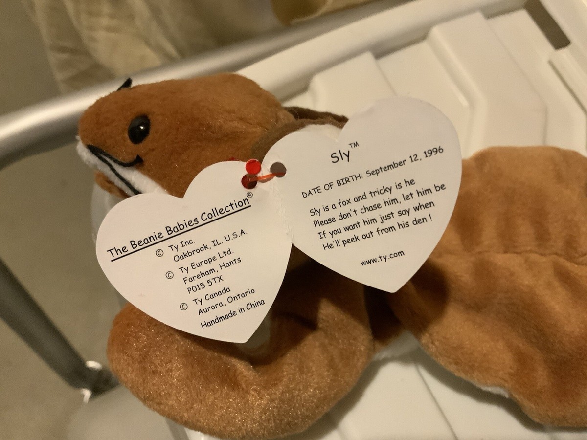 VGC One (1) Ty Original Beanie Baby Sly the Fox Style 4115 VGC One (1) Ty Original Beanie Baby Sly the Fox Style 4115