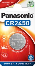 5 x Panasonic 1 blister CR2450 lithium coin cell 3V
