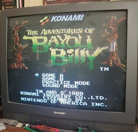 NES Nintendo Adventures of Bayou Billy Konami Vintage Video Game Cart Tested LN