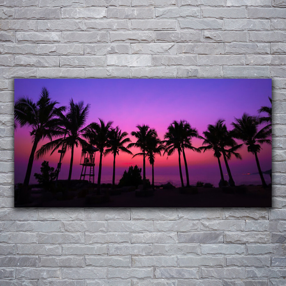 Photo sur toile 120x60 paysage palmiers image grand format salon