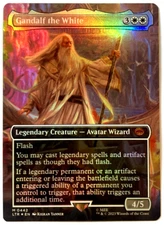 MTG Gandalf the White *BORDERLESS FOIL* The Lord of the Rings 0442 NM