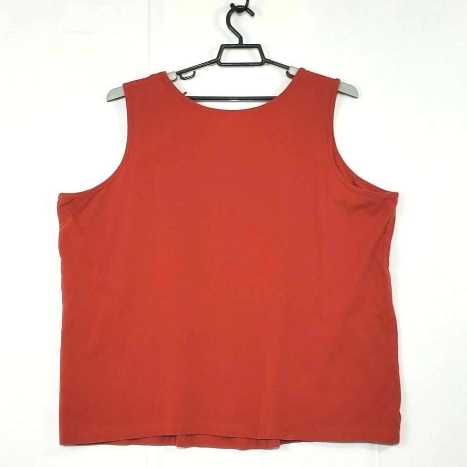 All American Comfort 2 piezas Chaqueta Tanque Ropa Activa Conjunto Talla 2X Naranja Quemado Elástico Foto 4 de 4