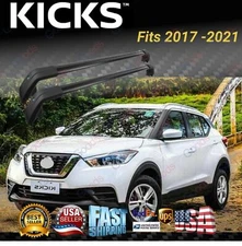 Fits Nissan Kicks 2017-2021 Black Roof Rack Baggage Luggage Cross Bar Crossbar