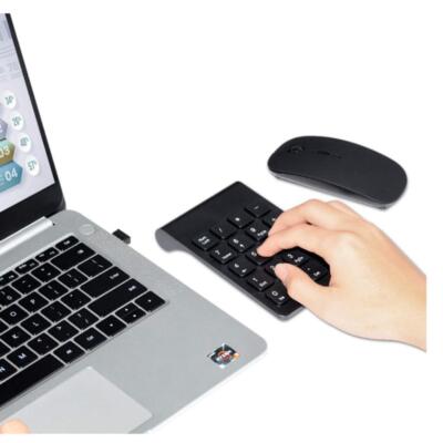 2.4G Numeric Keypad USB Wireless Number Pad mit Maus für Laptop Desktop PC