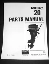 1979 Mercury Merc 200 20 HP 4709593 and up Parts Manual List C-90-75538 Outboard