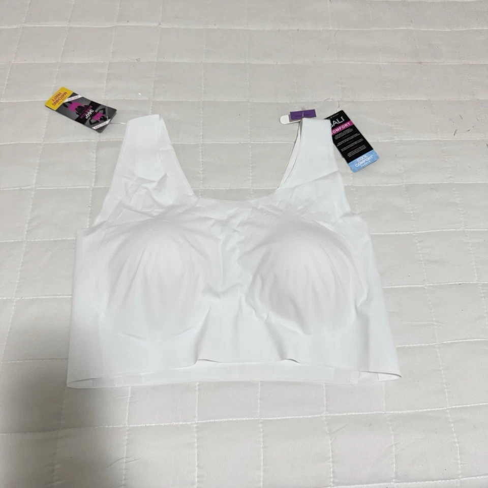 Sutiã Hanes Bali Intimates Preto 2XL Tecido Conforto Legal Sem Alça Deslizante NOVO - Imagem 3 de 4