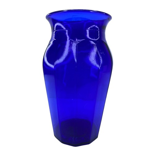 Vintage Cobalt Glass Vase Blue Approx. Size 8in x 4in Circa Early 1900s - Picture 5 of 9