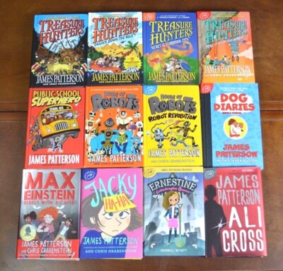 Lot 12 HB MIDDLE SCHOOL Series by James Patterson I Funny Robots Sci-Fi L3