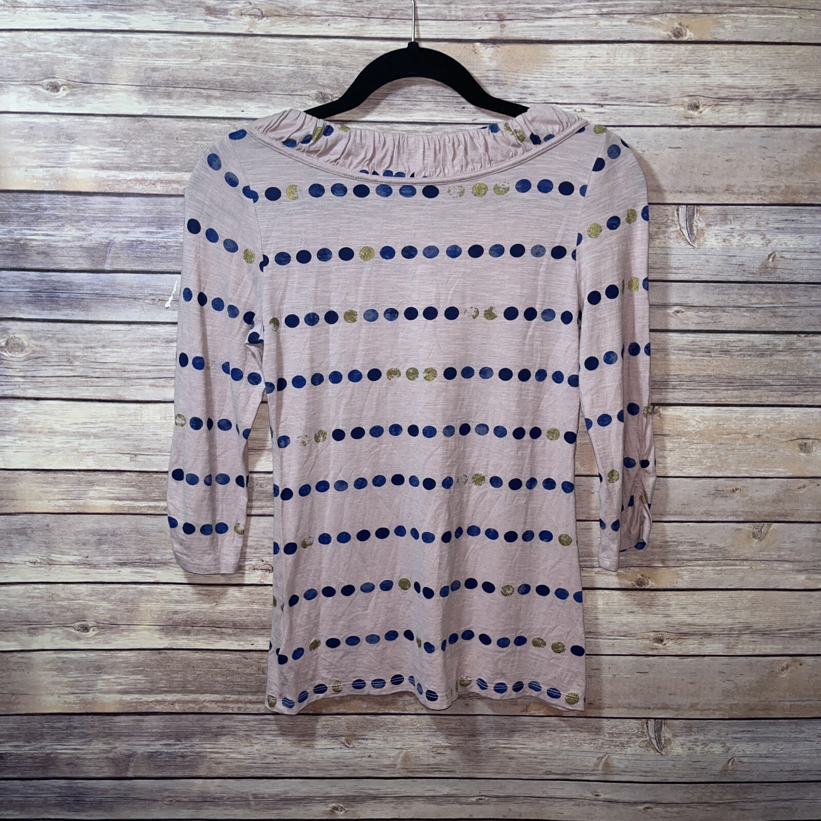 ANTHROPOLOGIE POSTAGE STAMP Blush Pink Polka Dot 3/4 … Gem