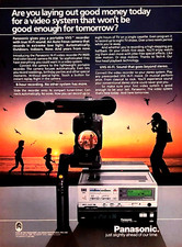 PANASONIC PORTABLE HI-FI VHS RECORDER & CAMERA—1985 MAGAZINE PRINT ADVERTISEMENT