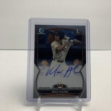 2023 Bowman Chrome Draft Autographs #CDAMAH Maui Ahuna 1st AUTO - Giants