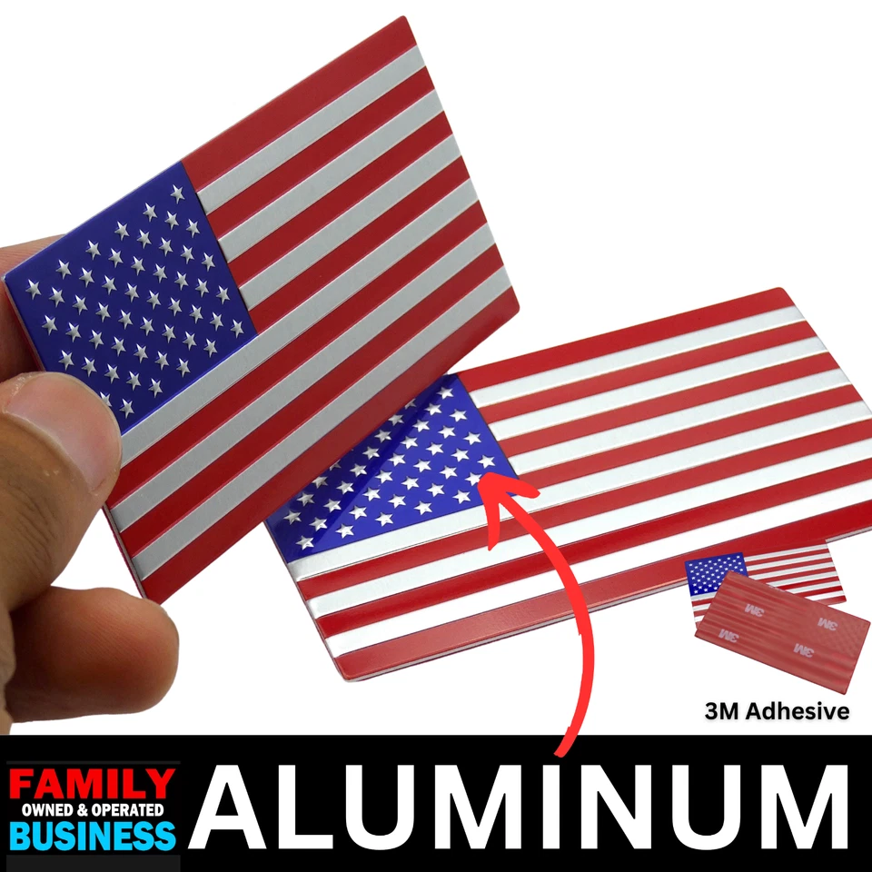 2 алюминиевые наклейки с американским флагом автомобиль, мотоцикл патриотический цвет - Изображение 4 из 4