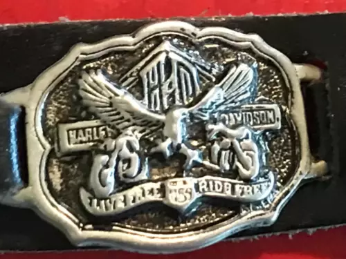 Vintage 1991 Harley davidson unisex 9” Adjustable   Bracelet free to live…ride