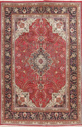 Red Traditional Medallion Oriental Area Rug Wool Hand-Knotted Floral Carpet 6x10 - Picture 1 of 12