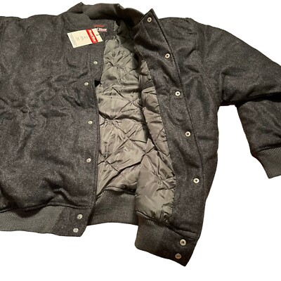 Regal Wear Charcoal Wool Bomber Jacket Size 4XL NEW | eBay