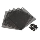 5pcs 140mm Computer Fan Filter Grills Mesh Dustproof Case Cover Screws Black