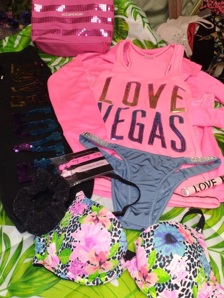 LOTE VINTAGE VICTORIA'S SECRET XS/M LOGO ELÁSTICO SUAVE ENCAJE SEXY ROJO M o S Foto 4 de 4