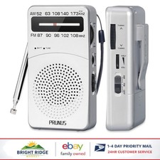 Miniature Transistor Radio with Auxiliary Connectivity and Lanyard Included