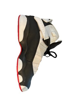 Nike Air Jordan 6 Rings Black/White/Red Sneakers Shoes 323419-067 Youth Size 6 Y