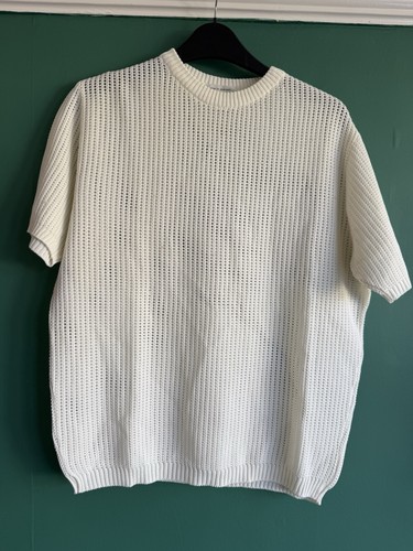 Hardy Amies, Vintage 1960's Byford Hardy Amies Knit Shirt Mens Medium Mesh Knit 10194
