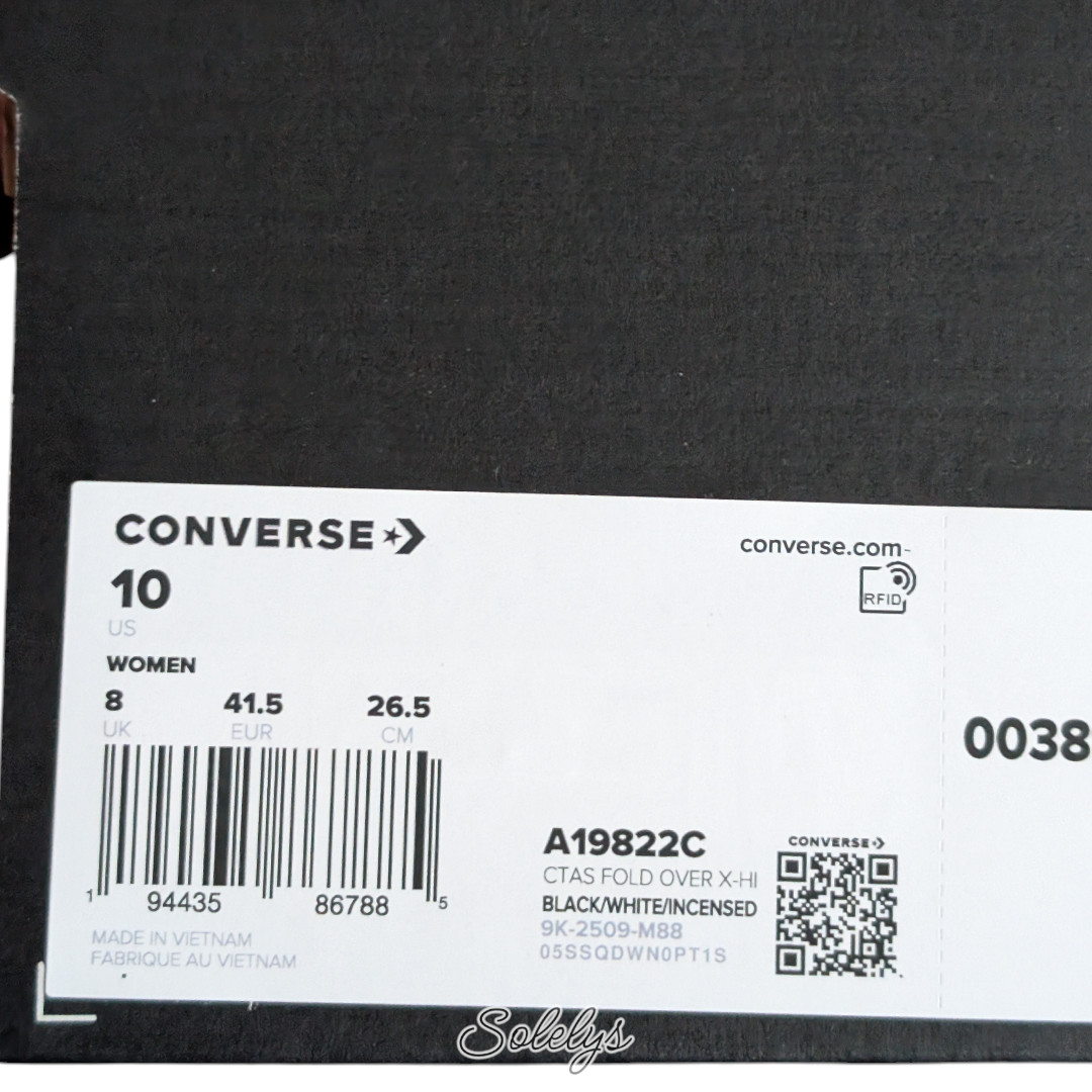 Converse XHI Calf High Fold Black Leopard Custom Elastic Laced Sneaker Womens 10 thumbnail 7