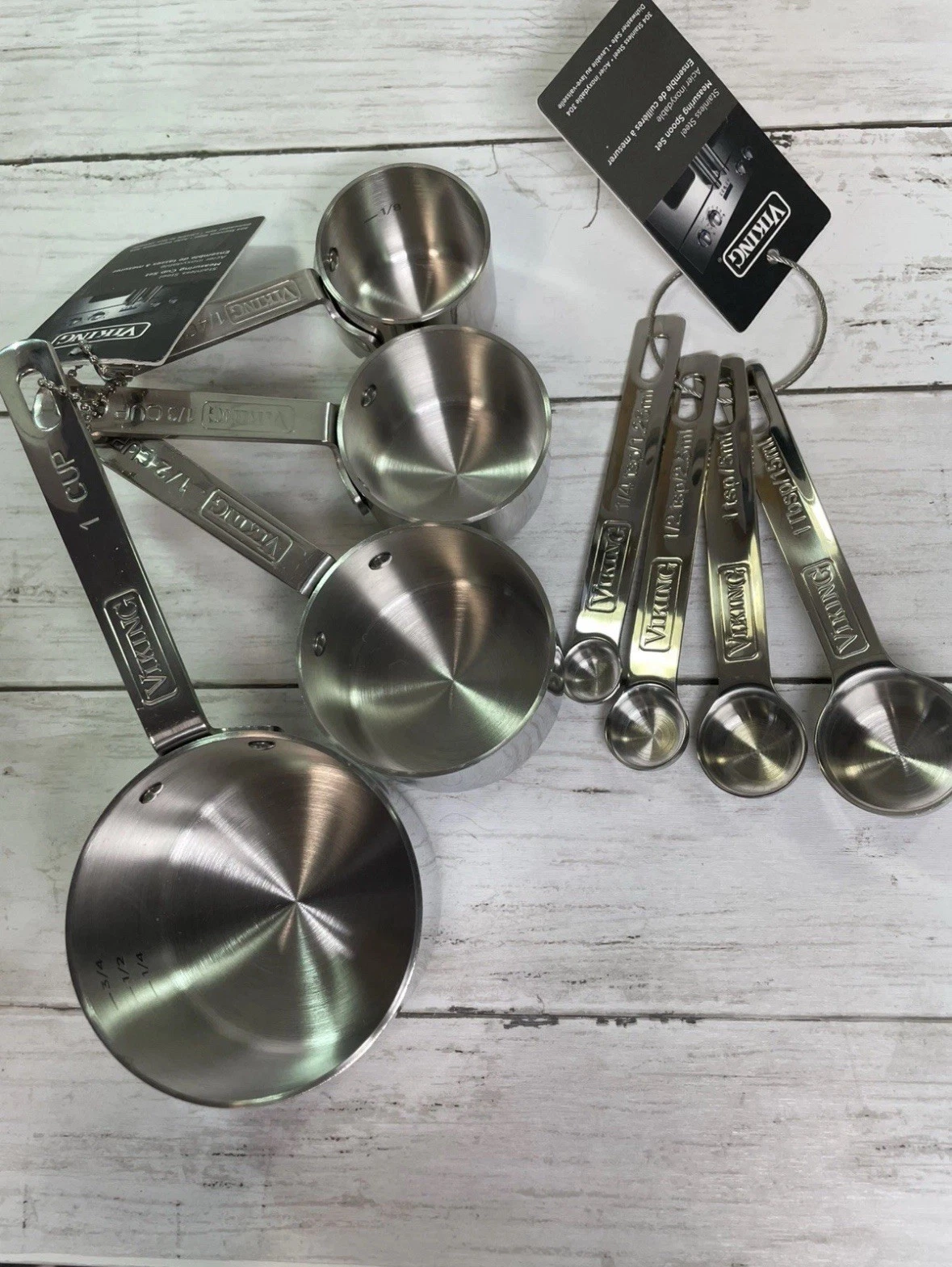 Viking Stainless-Steel Measuring Cups Set & Measuring Spoons Set - New
Opens in a new window or tab