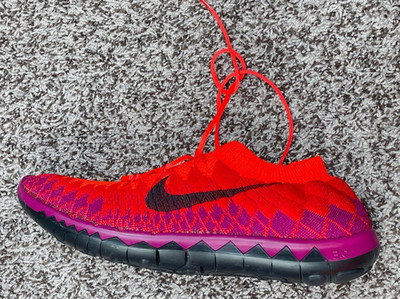 Nike Free Flyknit 3.0 Brght Crmsn Red Womens SZ 10.5 Mens Sz 9us NEW 636231 600